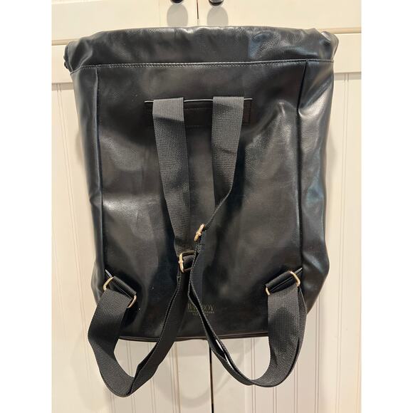 Bad Boy by Carolina Herrera New York Faux Leather Backpack Black - Picture 4 of 5